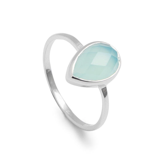 ANILLO PLATA CALCEDONIA VERDE