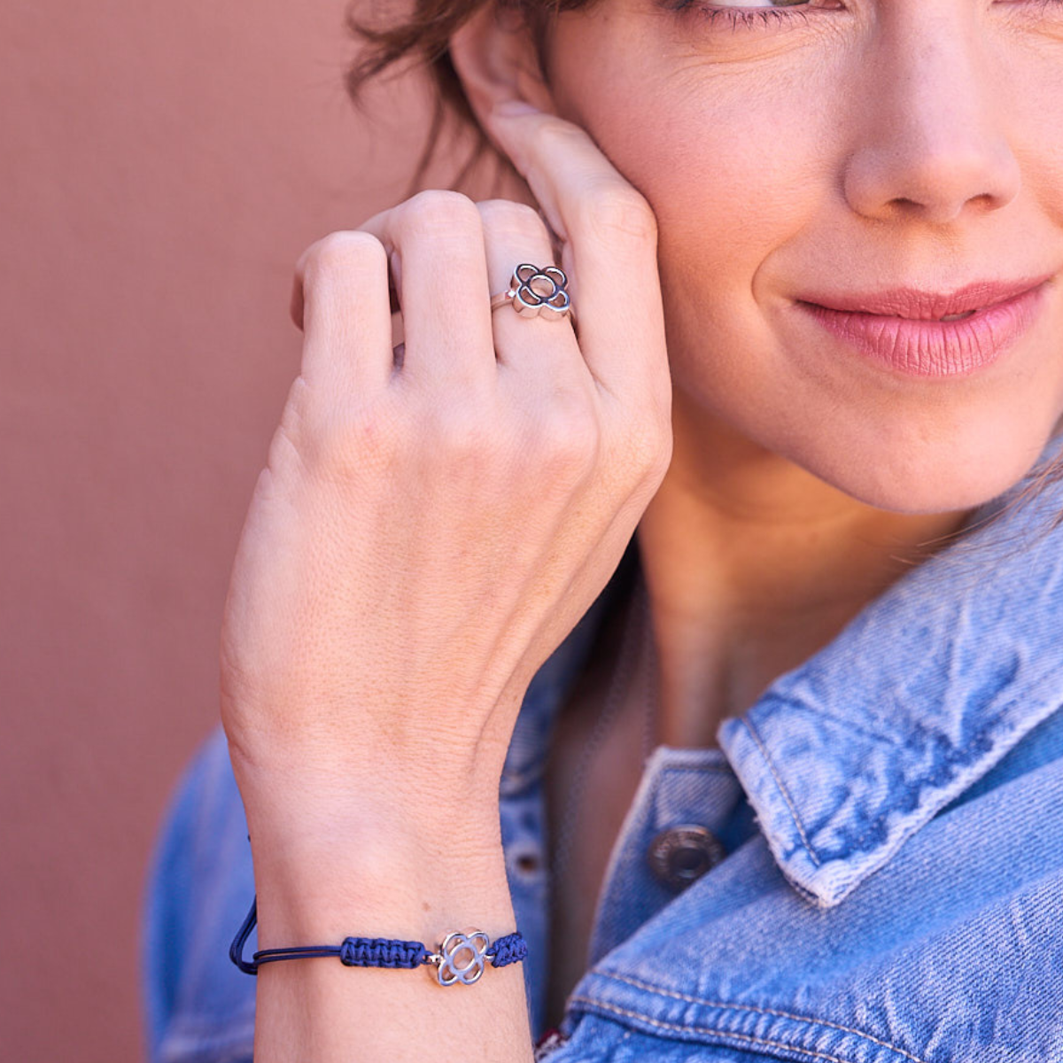 PULSERA MACRAMÉ FLOR DE BARCELONA